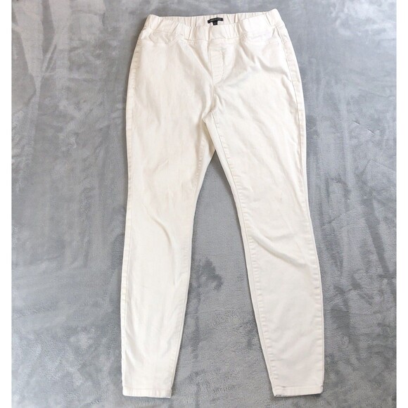 Eileen Fisher Women's Small  Stretch Waist Off White Organic Cotton Blend Jeans - Picture 1 of 12